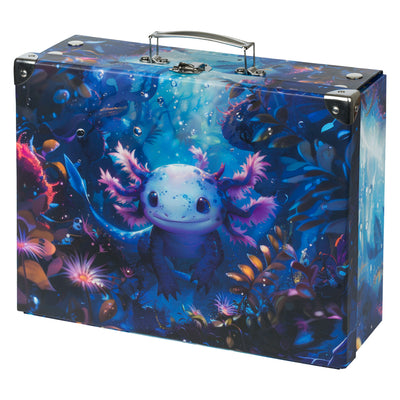 Skládací školní kufřík Axolotl s kováním