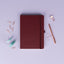Notes Balacron, bordó, linkovaný, 15 x 21 cm