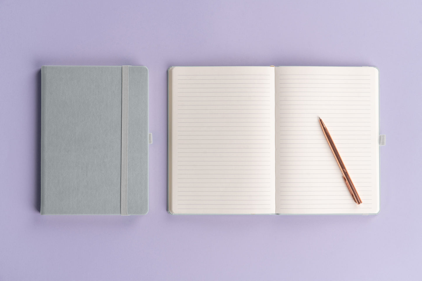 Notes Balacron, stříbrný, linkovaný, 15 x 21 cm