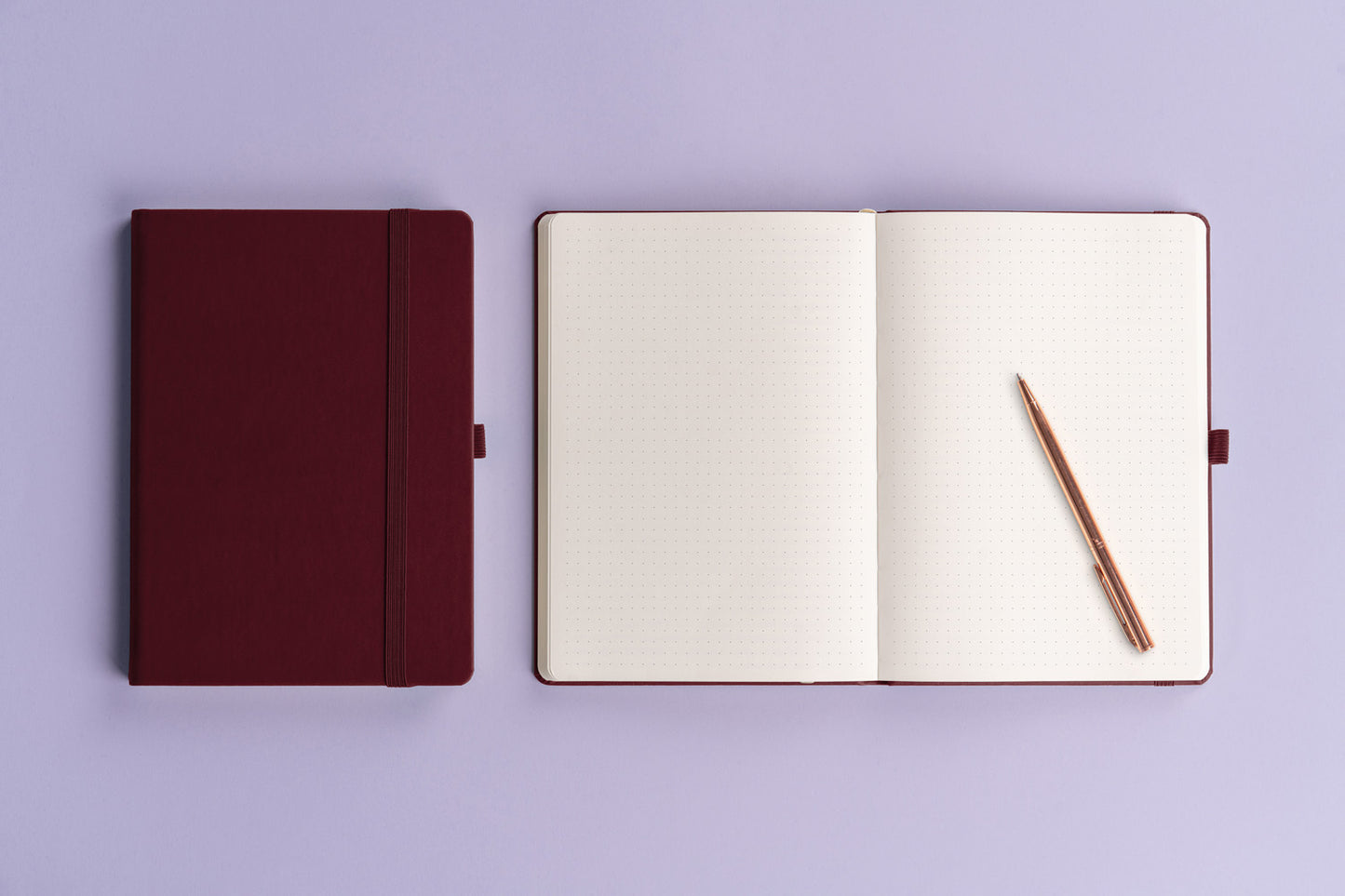 Notes Balacron, bordó, tečkovaný, 15 x 21 cm