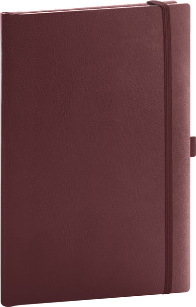 Notes Balacron, bordó, tečkovaný, 15 x 21 cm