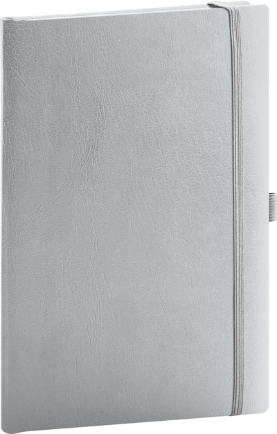 Notes Balacron, stříbrný, tečkovaný, 15 x 21 cm