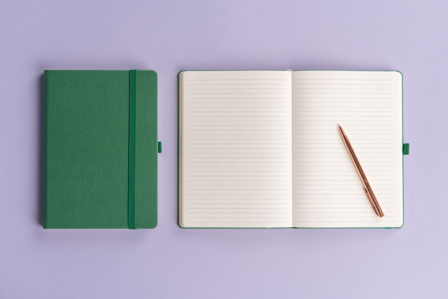 Notes Aprint, zelený, linkovaný, 15 x 21 cm