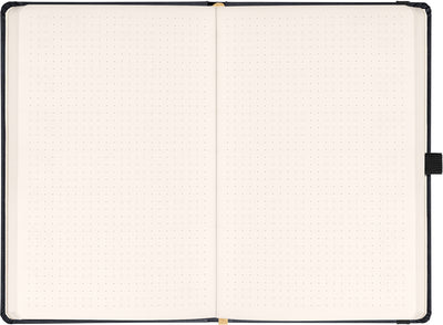 Notes Aprint, černý, tečkovaný, 15 x 21 cm