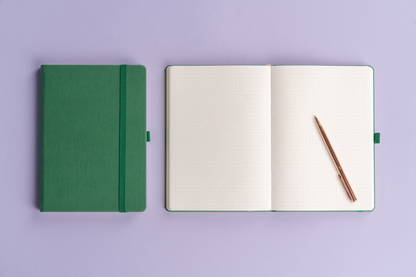 Notes Aprint, zelený, tečkovaný, 15 x 21 cm