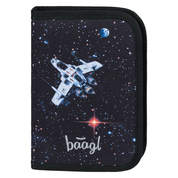 Školní penál jednopatrový Pixel Space