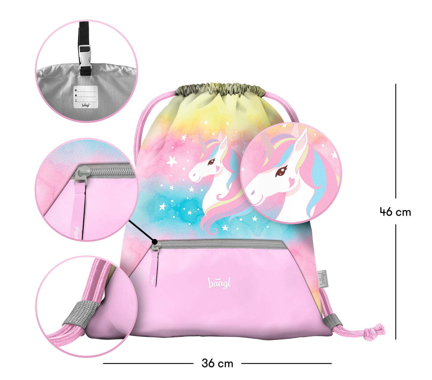 Školní set Zippy Plus Rainbow Unicorn