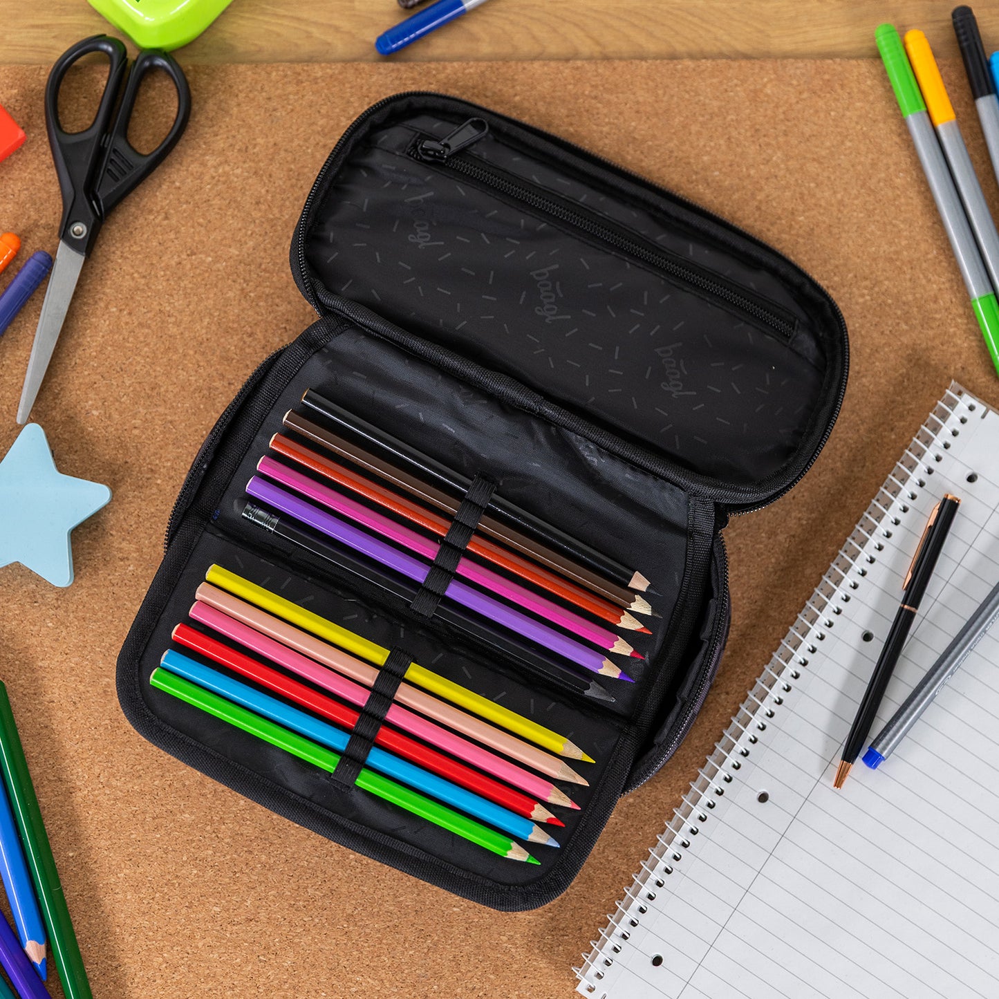 Školní penál etue Ska šedá