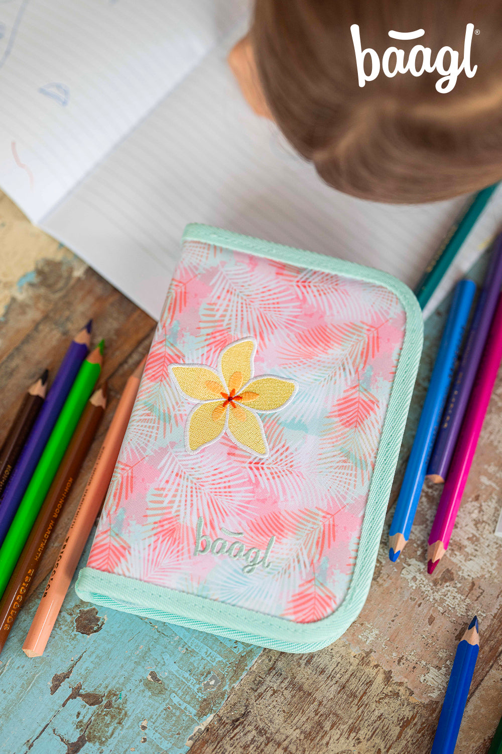 Školní penál jednopatrový Sunset