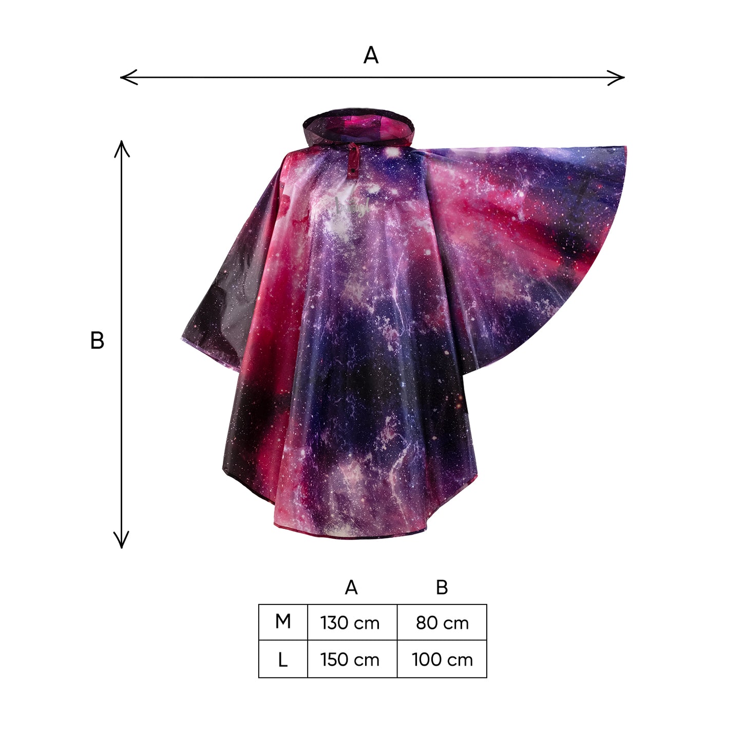 Outdoor pláštěnka pončo Galaxy vel. L (150 -170 cm)
