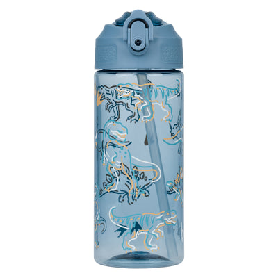 Tritanová láhev na pití s brčkem Dino, 500 ml