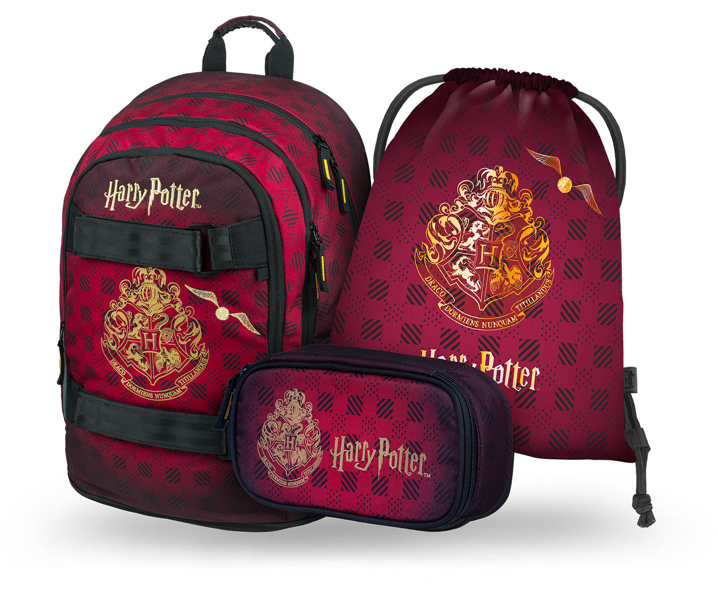 Školní set Skate Harry Potter Bradavice vínový
