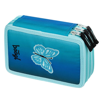 Školní penál třípatrový Butterfly