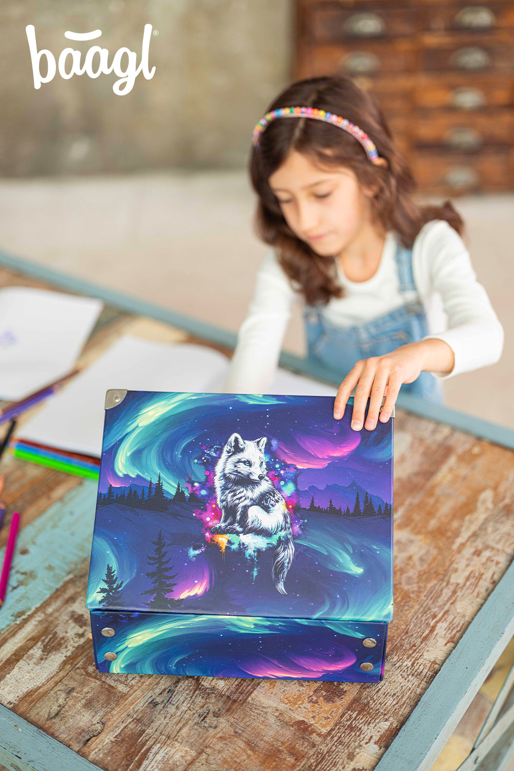 Skládací školní kufřík Aurora s kováním