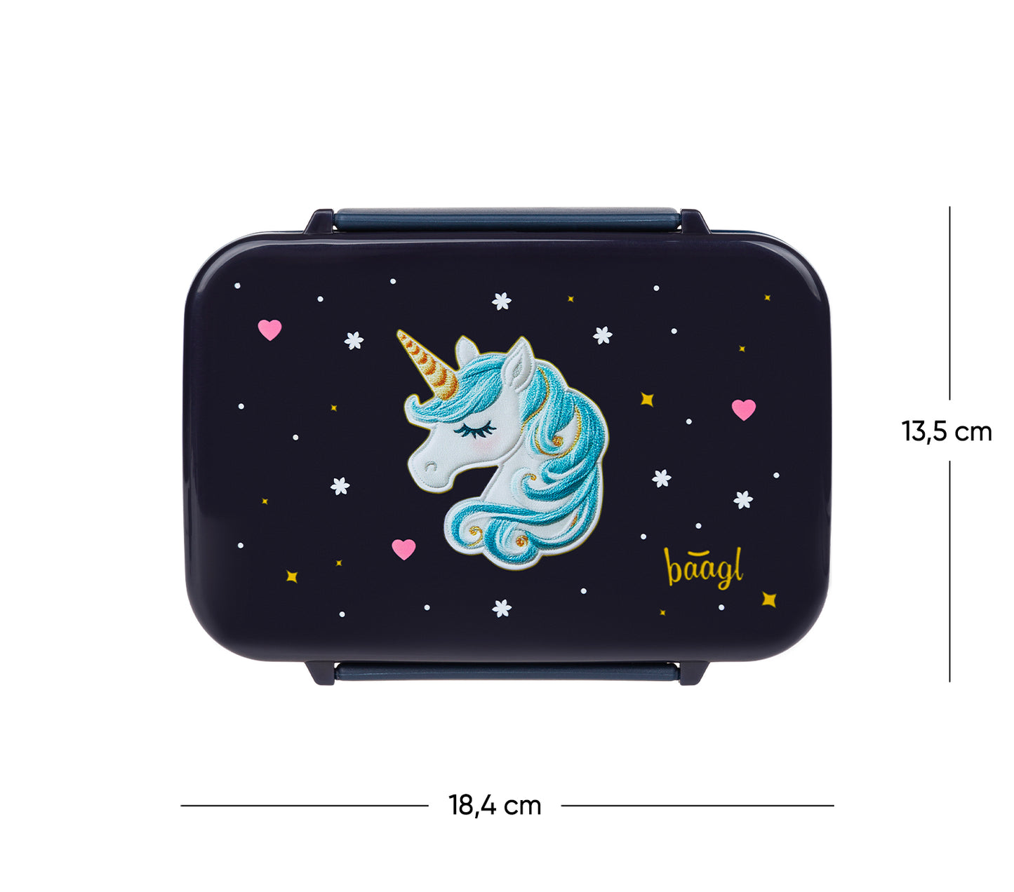 Box na svačinu s přihrádkami Unicorn Gold
