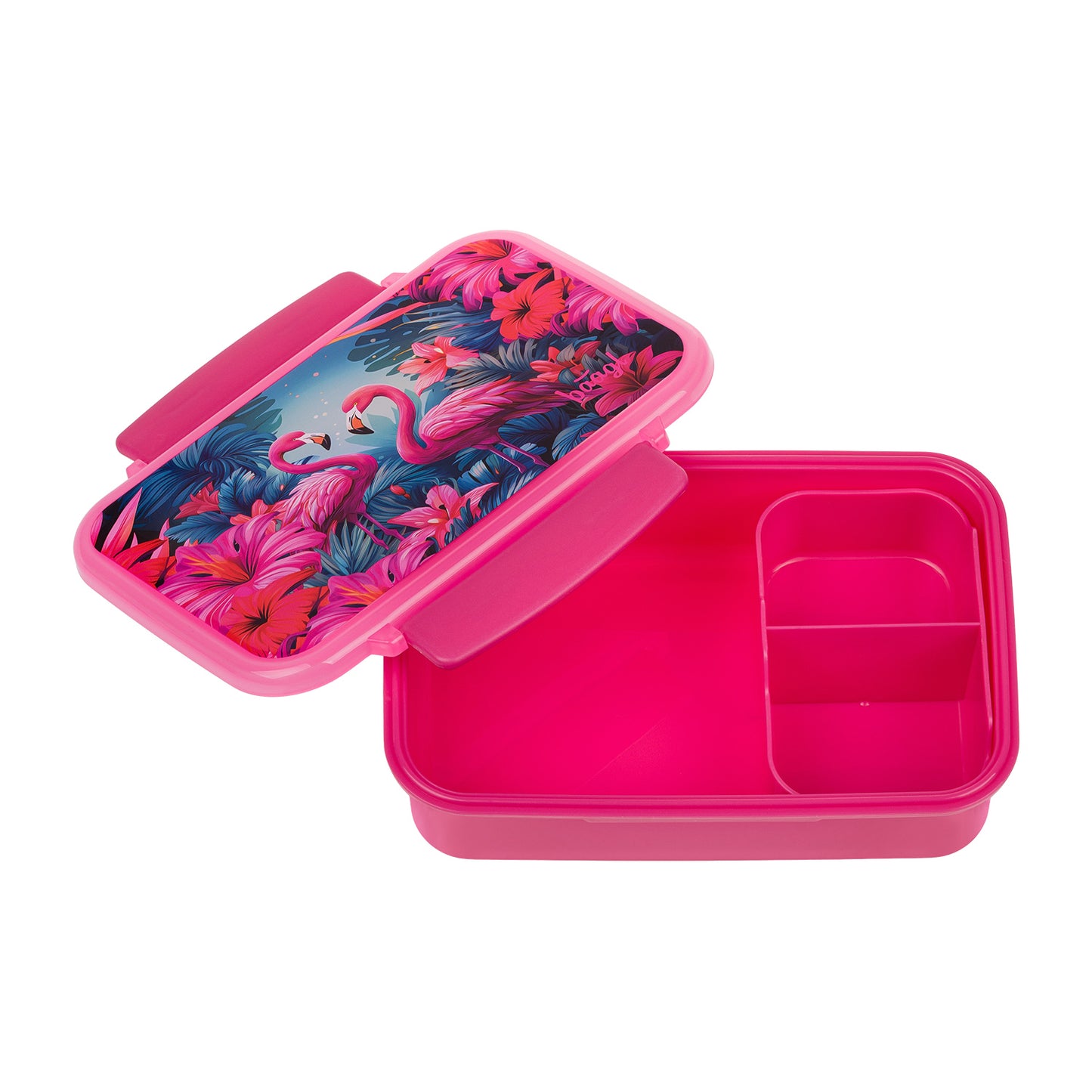 Box na svačinu s přihrádkami Flamingo