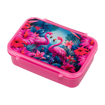 Box na svačinu s přihrádkami Flamingo