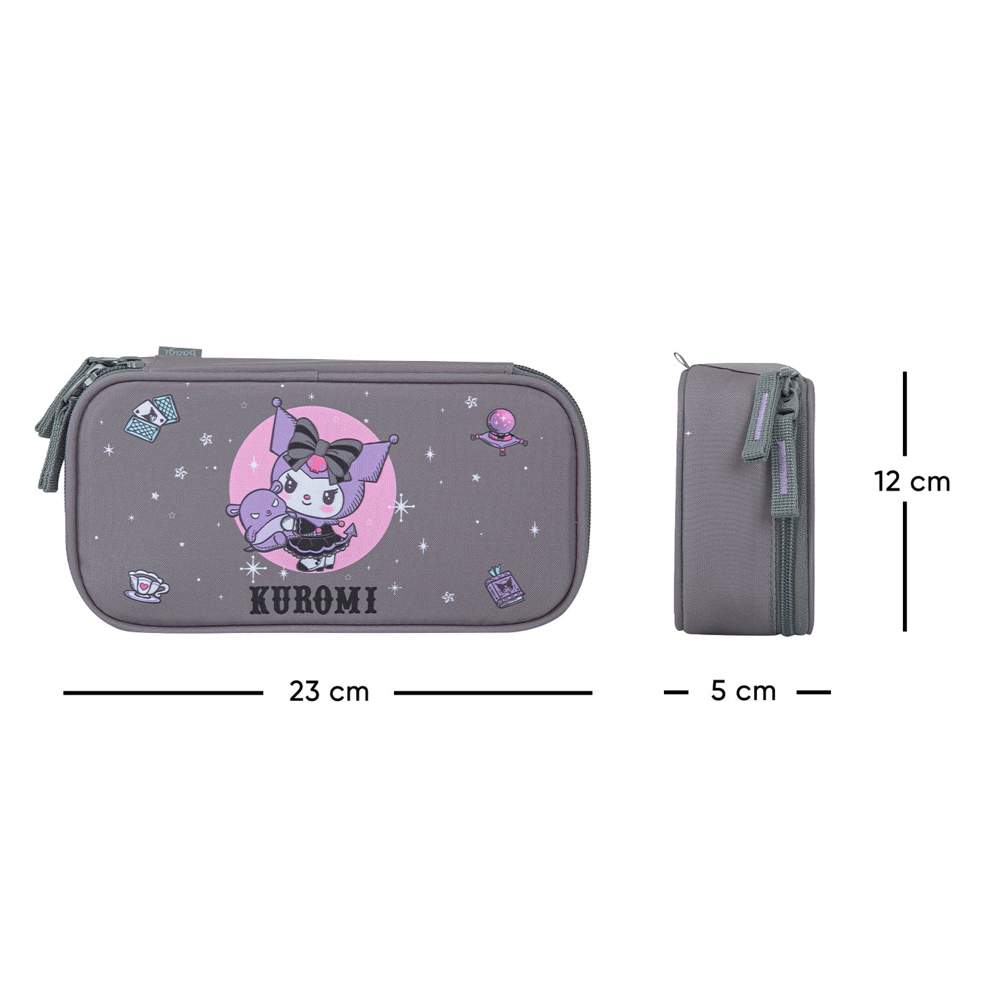 Školní penál etue Kuromi Grey