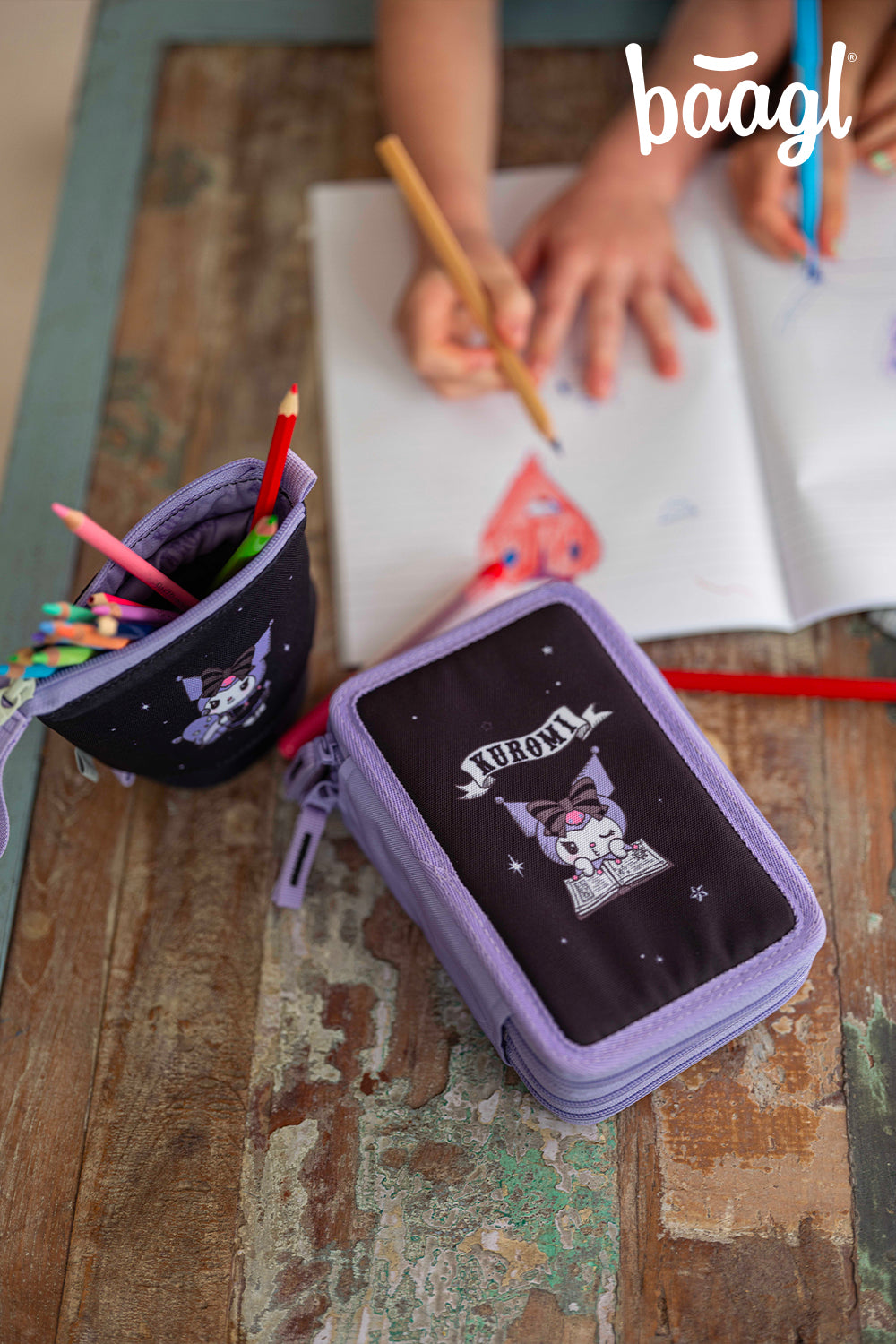 Školní penál třípatrový Kuromi Fortune Dream