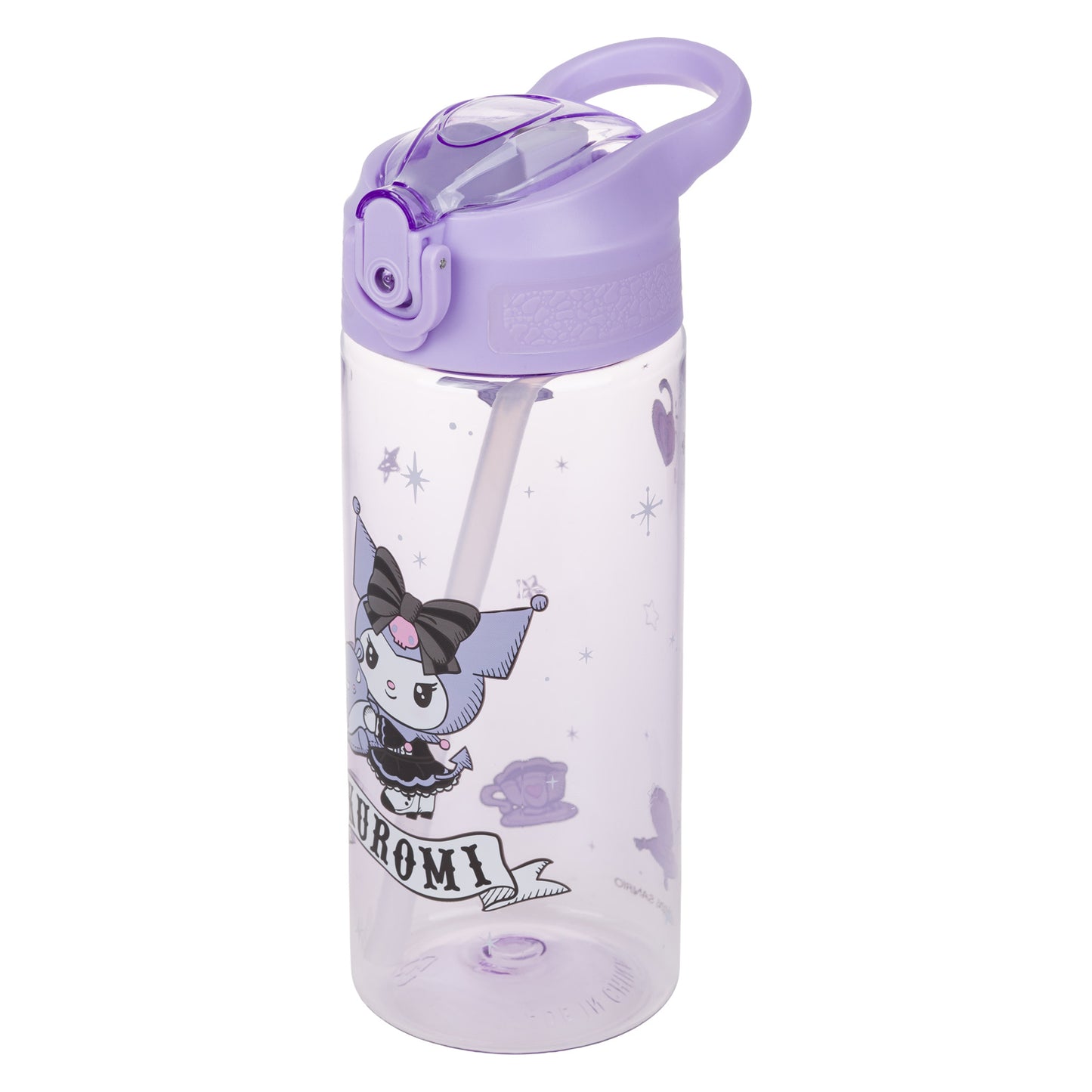 Tritanová láhev na pití s brčkem Kuromi Fortune Dream, 500 ml