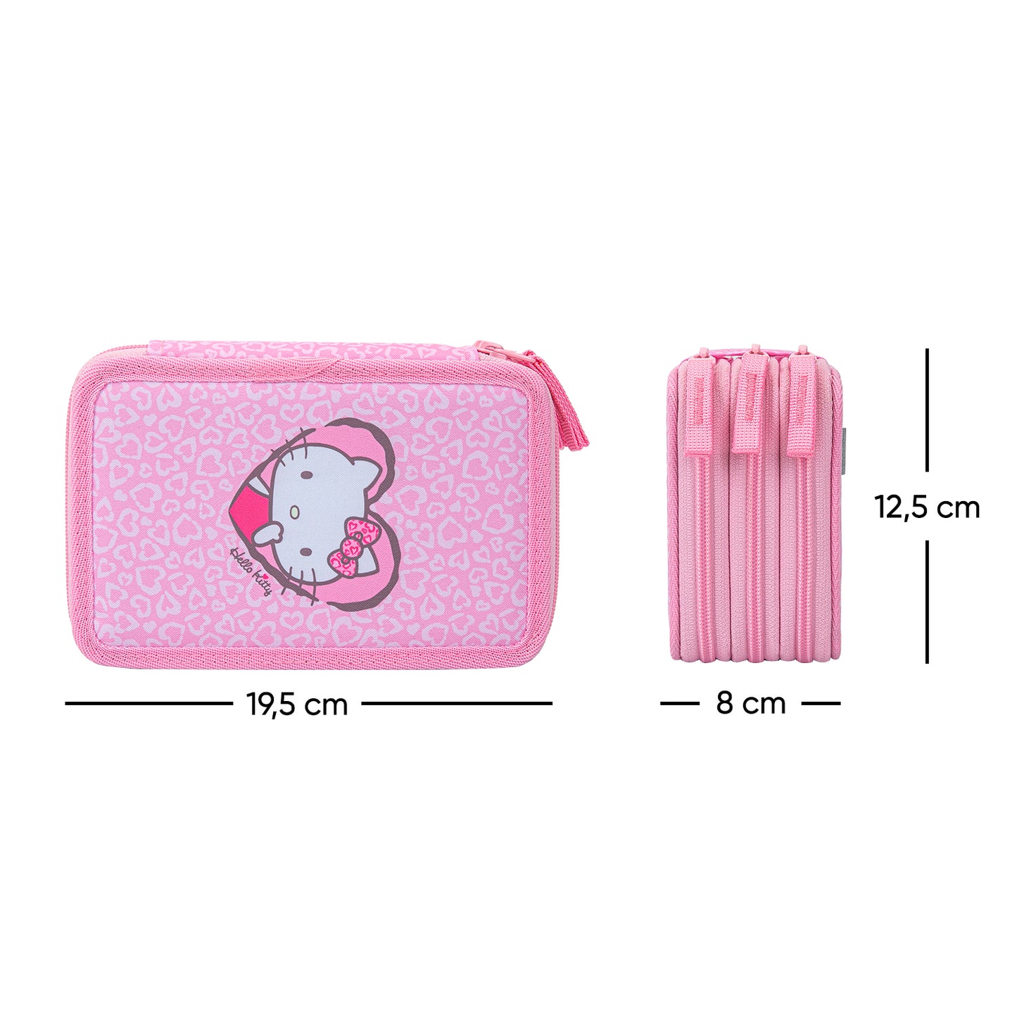 Školní penál třípatrový Hello Kitty Sweet Leopard
