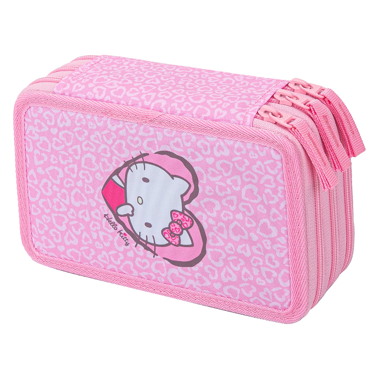 Školní penál třípatrový Hello Kitty Sweet Leopard