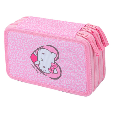 Školní penál třípatrový Hello Kitty Sweet Leopard