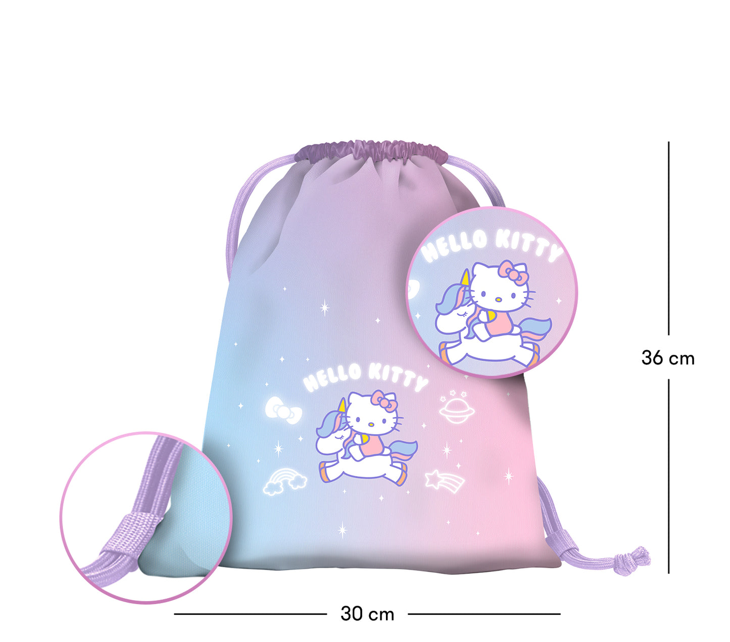 Předškolní sáček Hello Kitty Unicorn