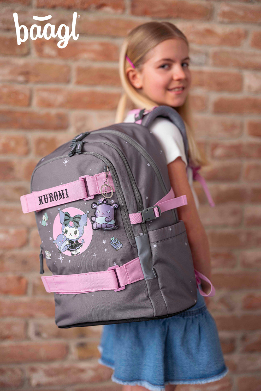 Školní set Skate Kuromi Grey II