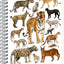 Spirálový blok Animalium – Kočkovité šelmy, čtverečkovaný, A4
