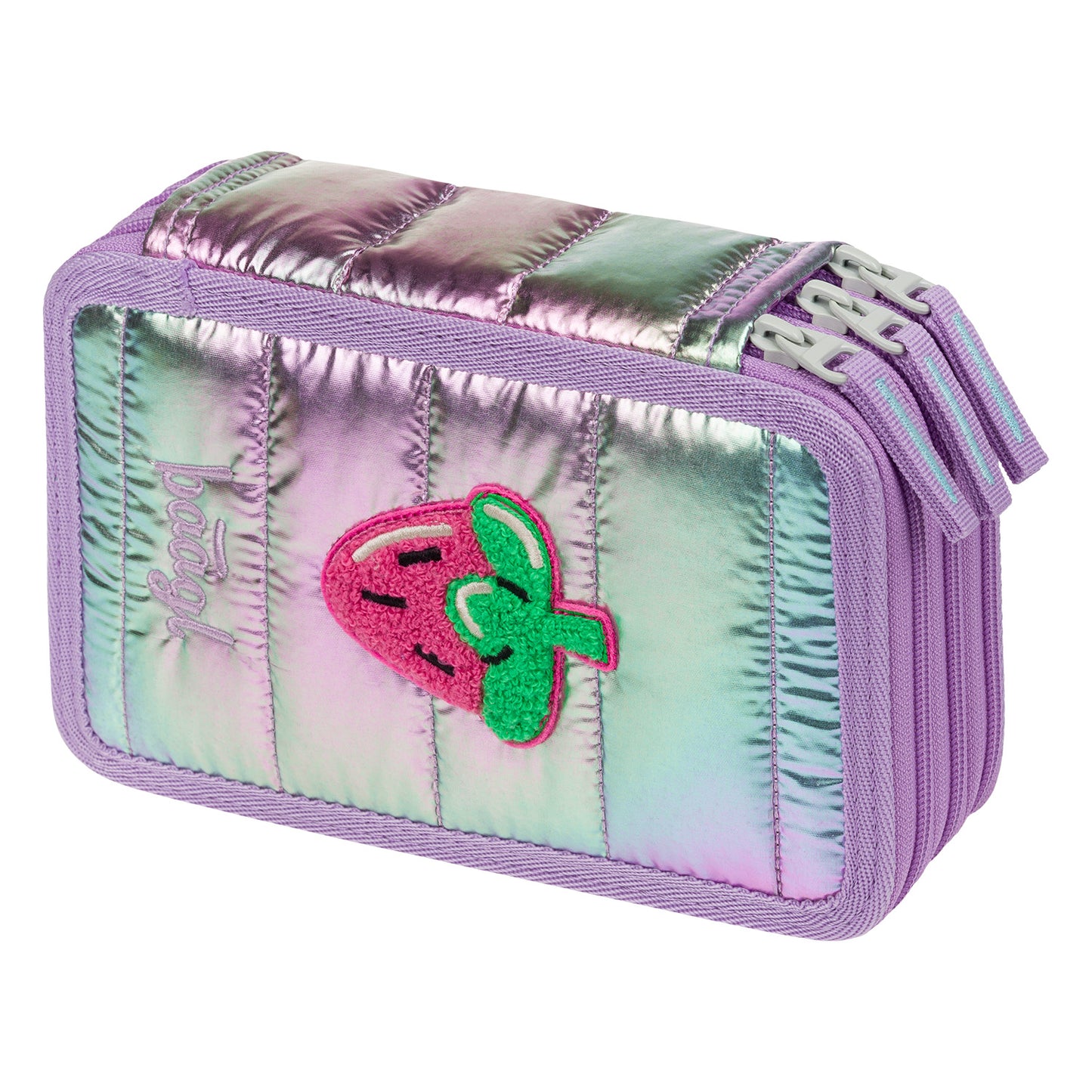 Školní penál třípatrový s náplní Lavender