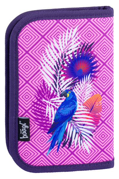 Školní penál jednopatrový  Papoušek