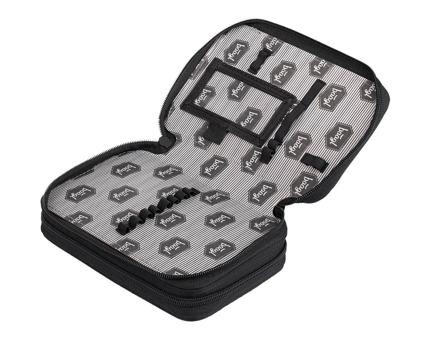 Školní penál dvoupatrový Logo černý