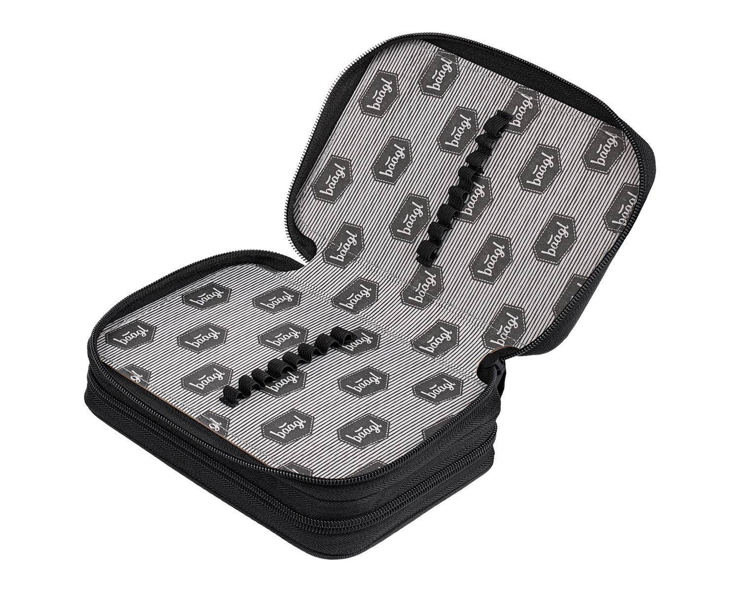 Školní penál dvoupatrový Logo černý