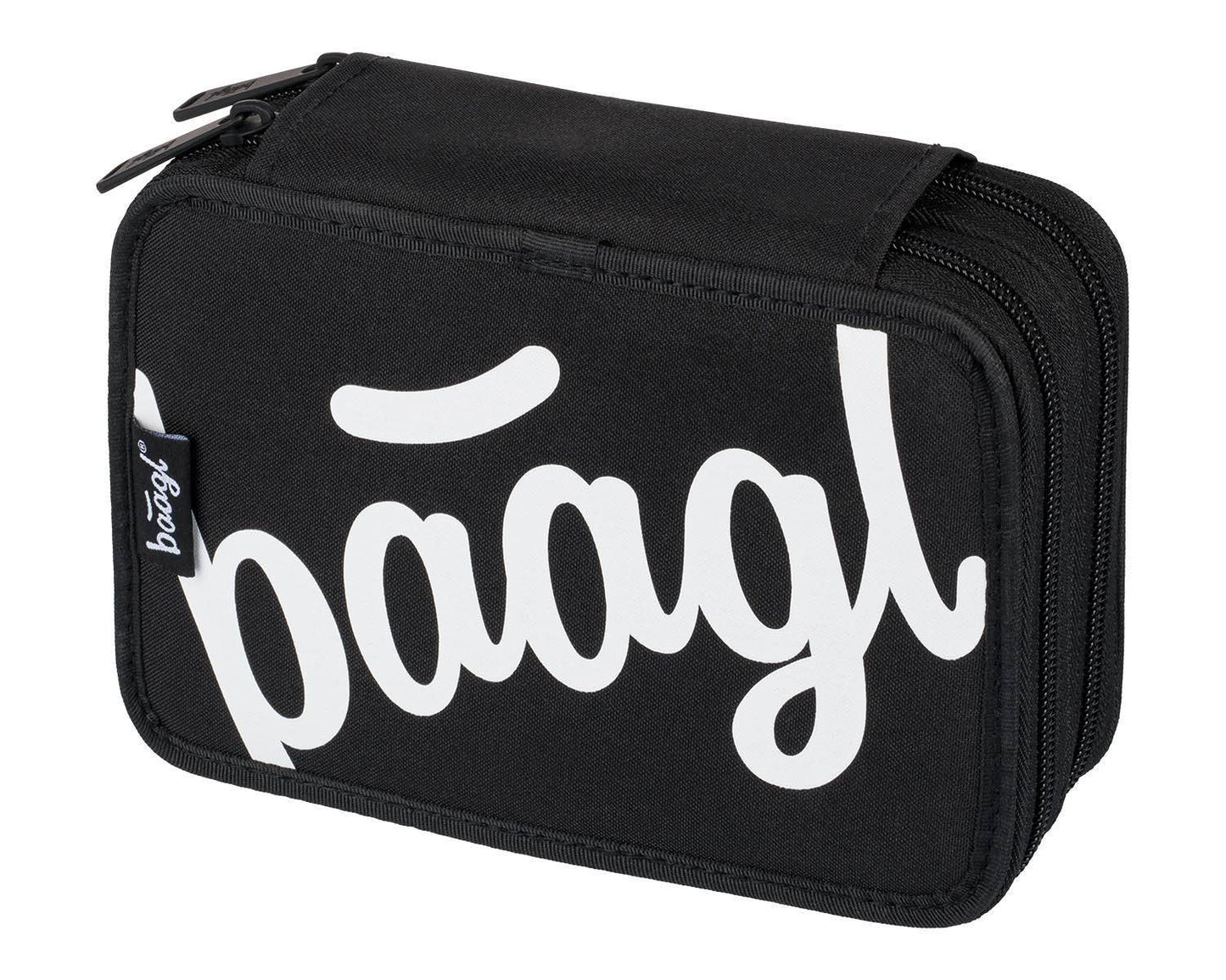 Školní penál dvoupatrový Logo černý