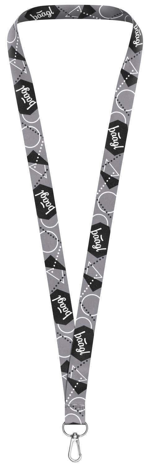 Přívěsek na klíče dlouhý – lanyard, šedý