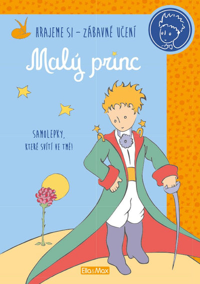 MALÝ PRINC – Kniha aktivit, oranžové svítící samolepky