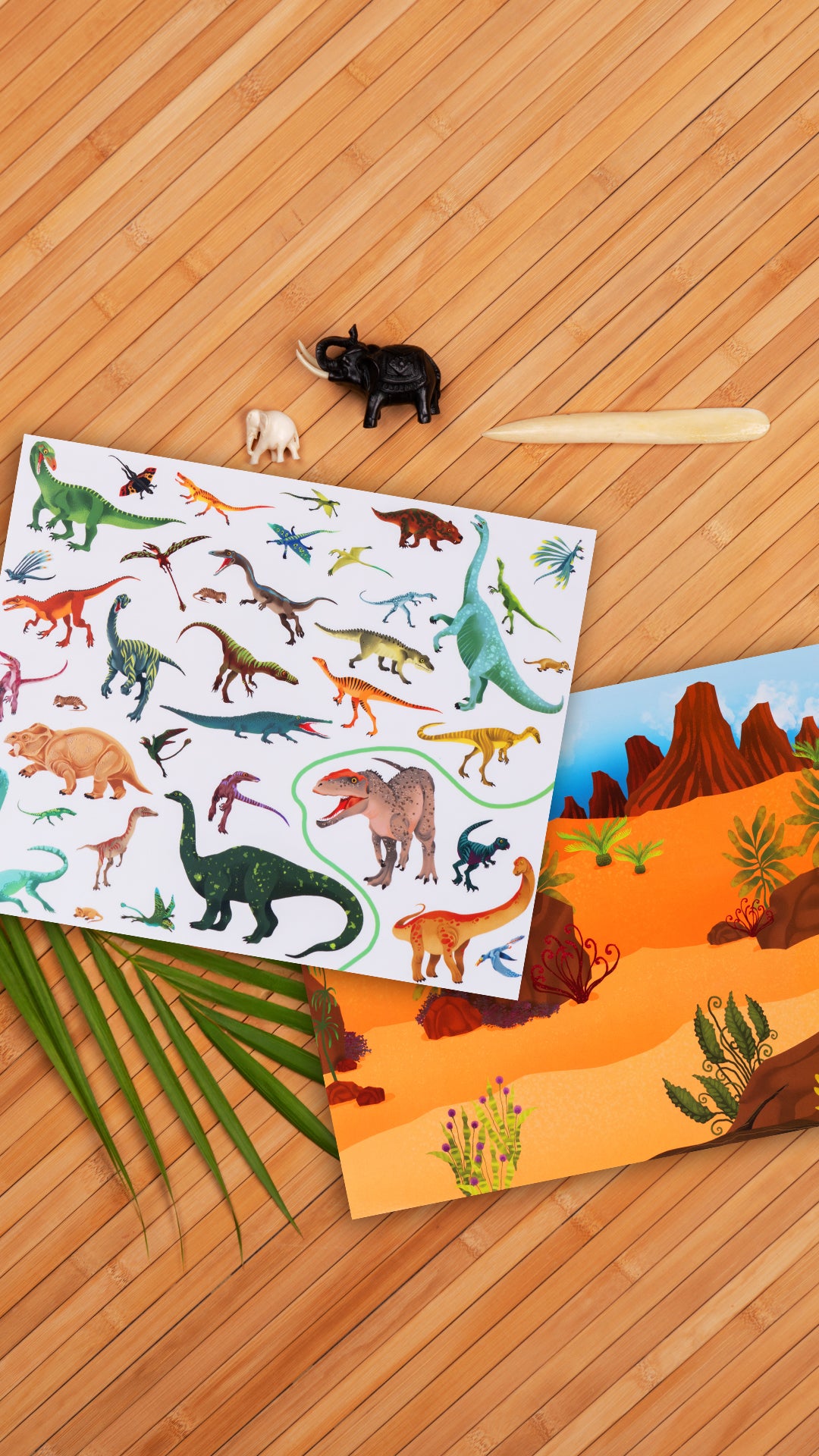 Čti a nalepuj – MEZI DINOSAURY, kniha se samolepkami