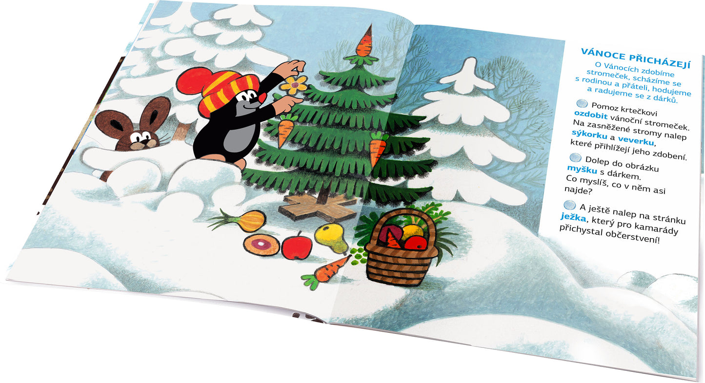 KRTEK a ZIMA  ─ Kniha samolepek