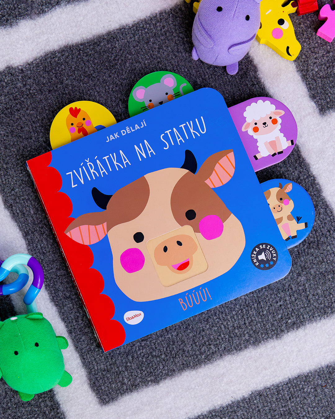 Jak dělají ZVÍŘÁTKA NA STATKU – Zvuková knížka s pohyblivými prvky