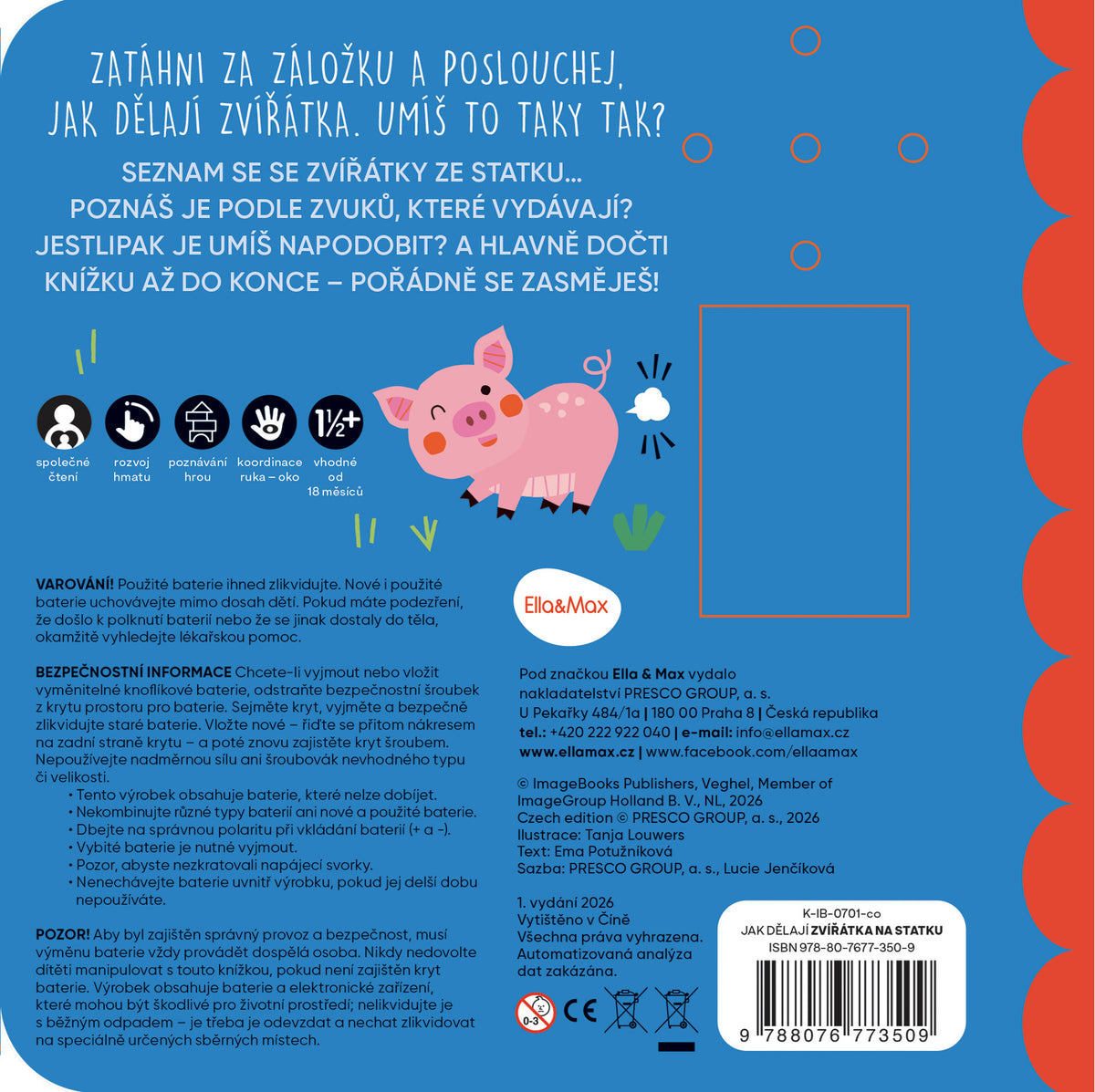 Jak dělají ZVÍŘÁTKA NA STATKU – Zvuková knížka s pohyblivými prvky