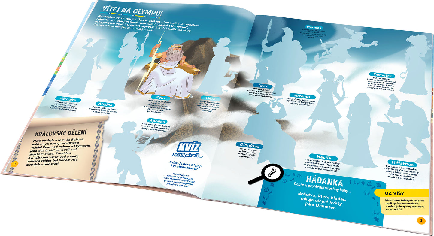 MISE ŘECKO – Pátrej a lušti se samolepkami