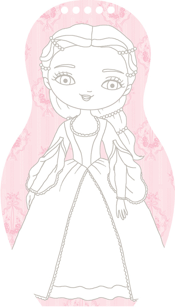 Oblékáme panenky PRINCEZNA EMMA – Omalovánky