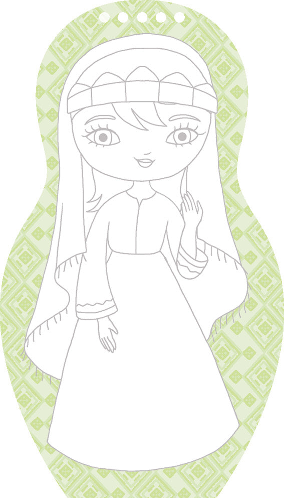 Oblékáme marocké panenky LOUNA – Omalovánky