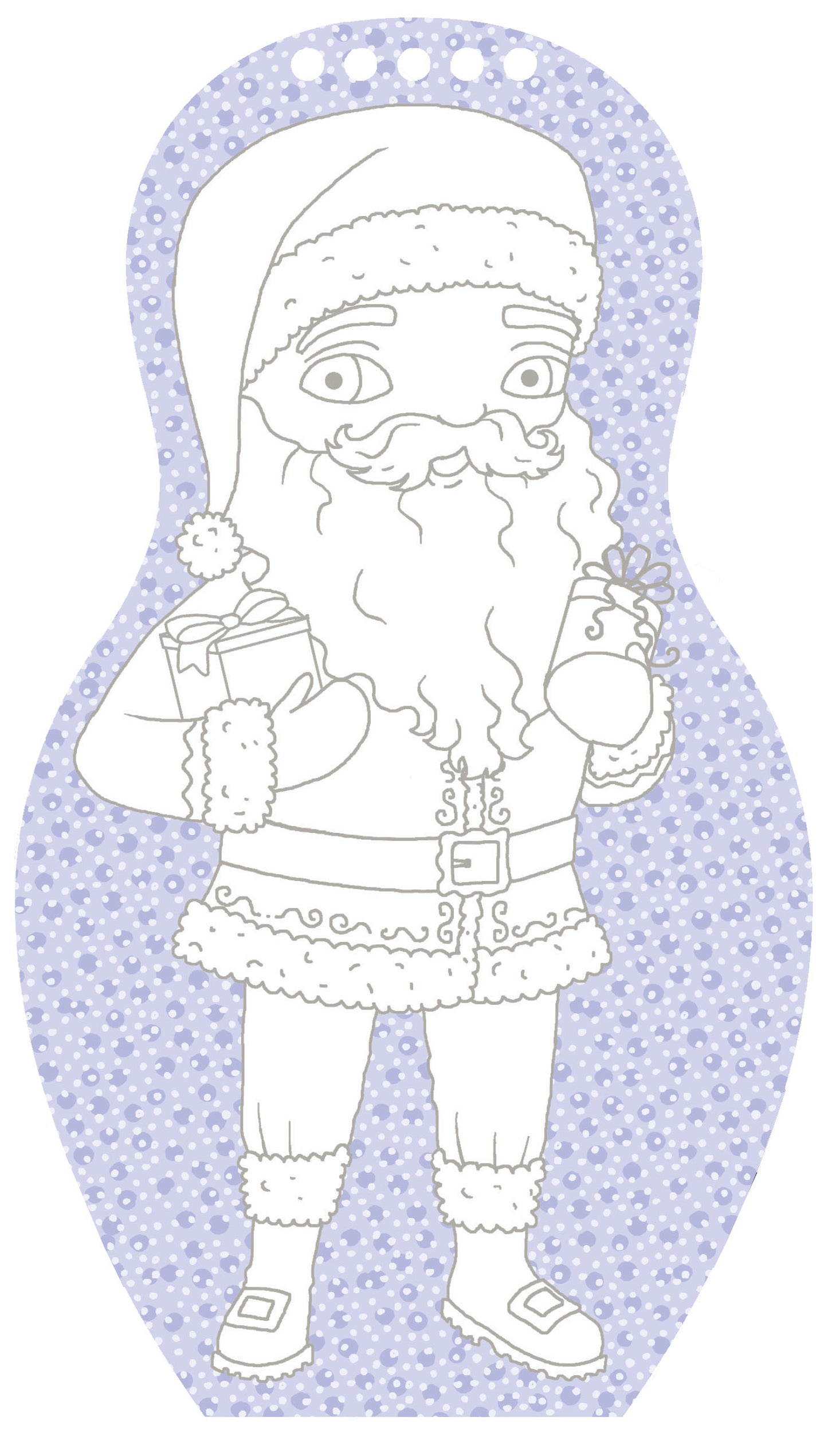 Oblékáme panenky VÁNOCE – Omalovánky