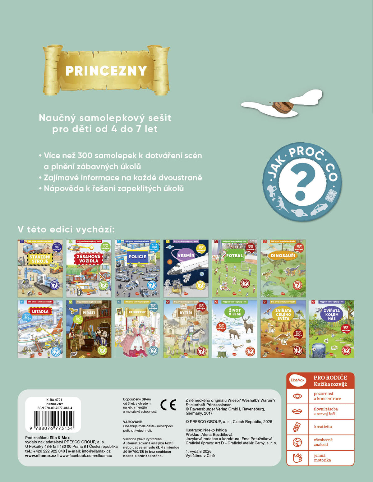 Můj první samolepkový sešit – PRINCEZNY