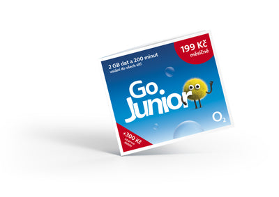 O2 SIM karta Go Junior 2 GB dat a 200 minut