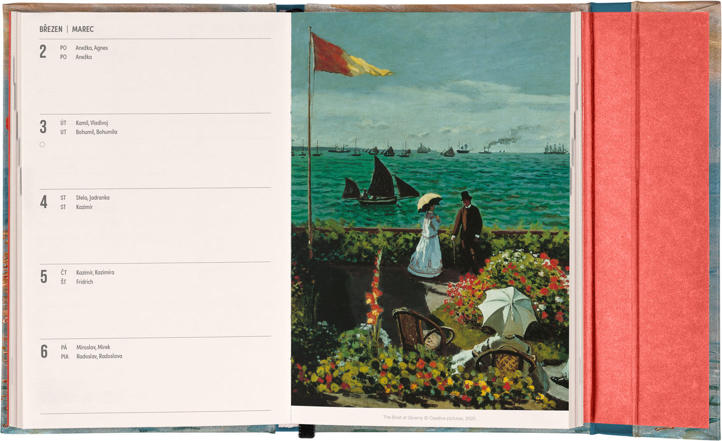 Týdenní magnetický diář Claude Monet 2026, 11 x 16 cm