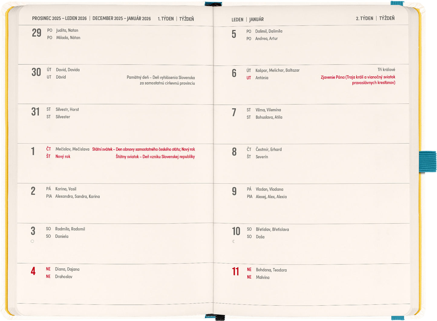 Planbook diář/notes Herbář 2026, 13 x 21 cm