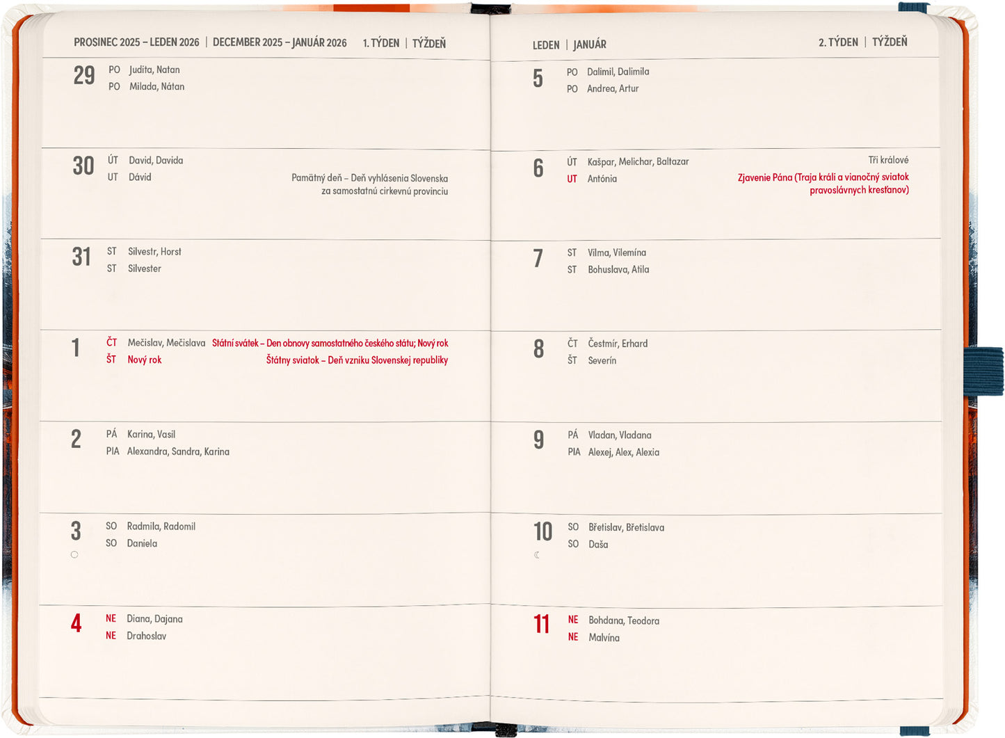 Planbook diář/notes Japonsko 2026, 13 x 21 cm